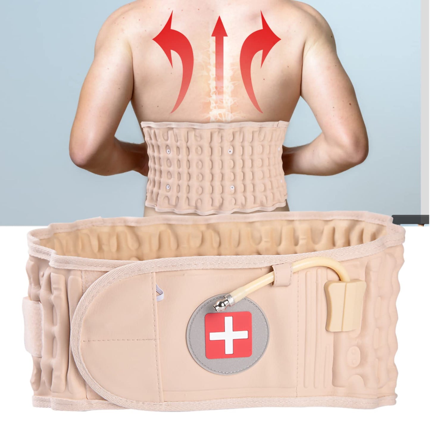 Adjustable Inflatable Waist Brace - Lumbar Spine Traction Belt for Men & Women
