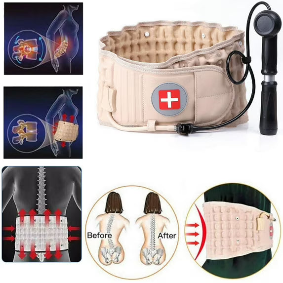 Adjustable Inflatable Waist Brace - Lumbar Spine Traction Belt for Men & Women