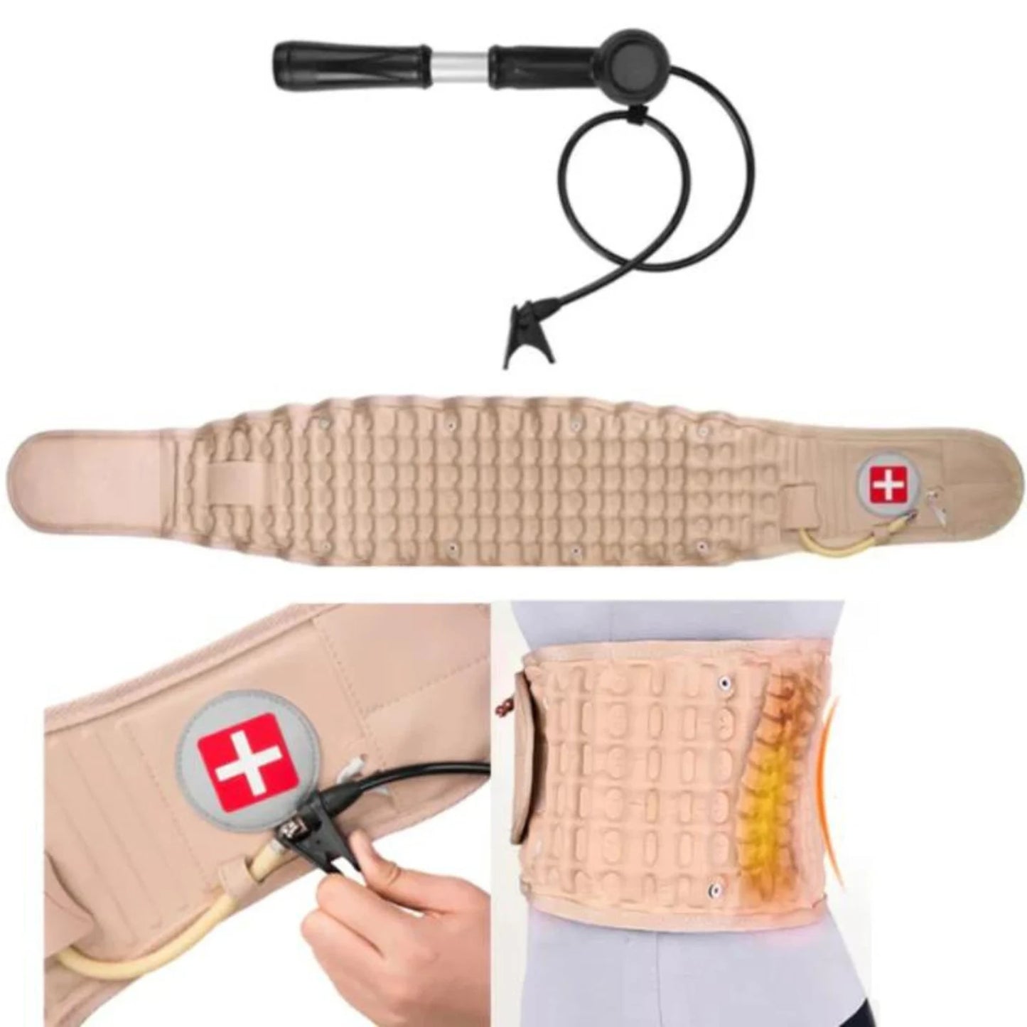 Adjustable Inflatable Waist Brace - Lumbar Spine Traction Belt for Men & Women