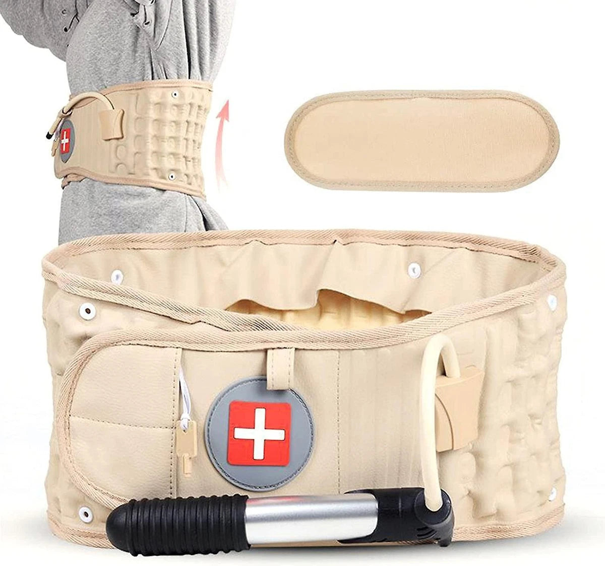 Adjustable Inflatable Waist Brace - Lumbar Spine Traction Belt for Men & Women